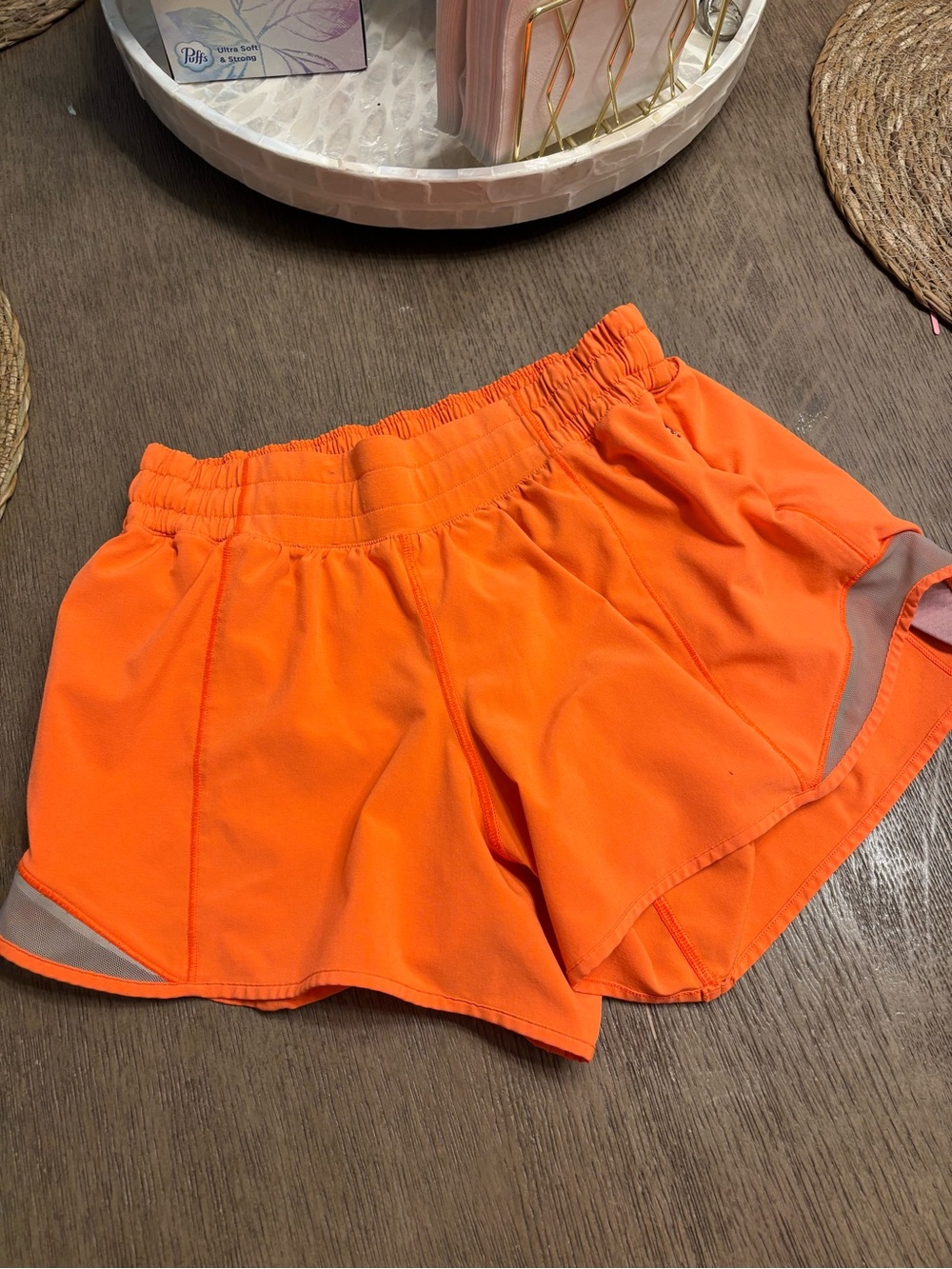 Lululemon Size 6 Hotty Hot Shorts neon orange